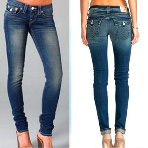 True Religion Julie Straight Leg Low Rise Jeans Sz 27